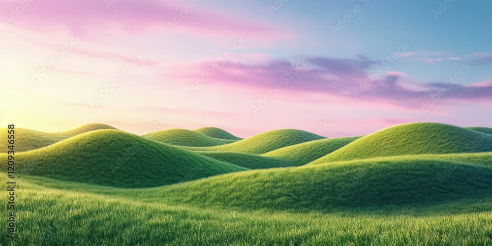 Obraz premium Hills in Field