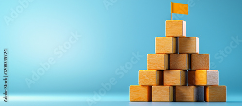 Ai generate creative block stacking event studio digital art light environment unique viewpoint concept