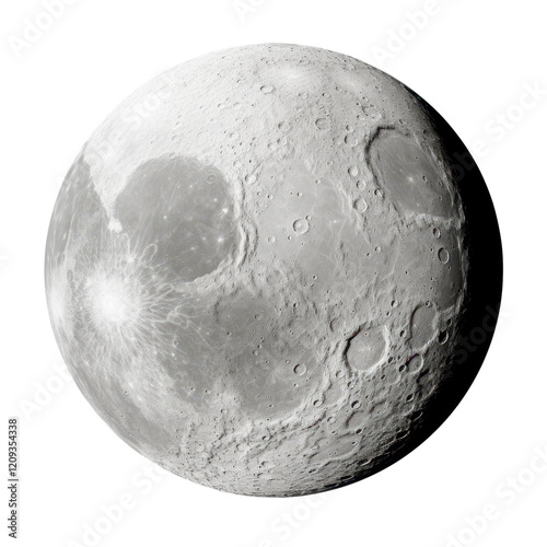 moon isolated on white or transparent png