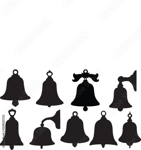 Bell silhouettes set
