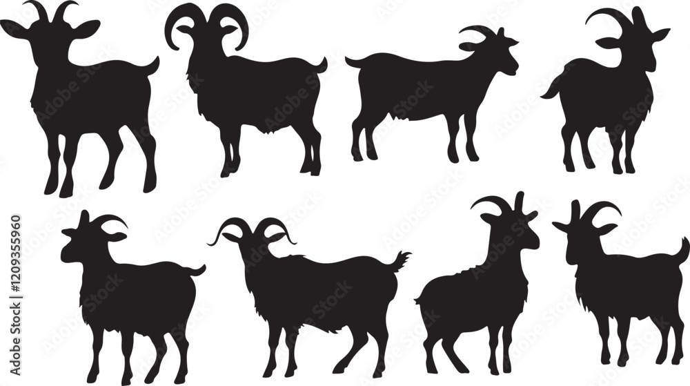 Fototapeta premium Goat silhouette