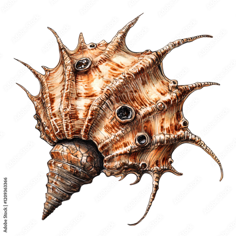 Sea shell isolated on transparent background Sea shell isolated on transparent background