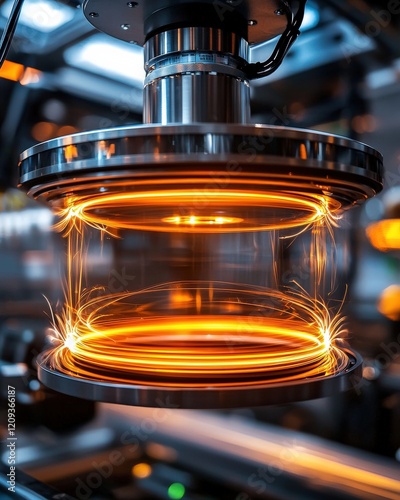 Scientists experimenting with superconductors floating in a magnetic field,