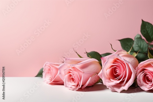 Wallpaper Mural A pink rose frame with a blank card surrounded by pink roses, perfect for a romantic greeting or special occasion like Valentine's Day or a wedding Torontodigital.ca