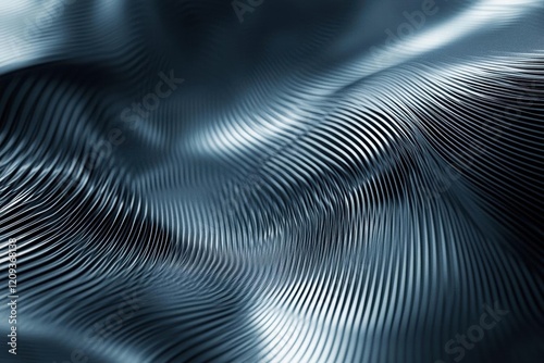 Wallpaper Mural Abstract Metallic Wavy Lines Background Torontodigital.ca