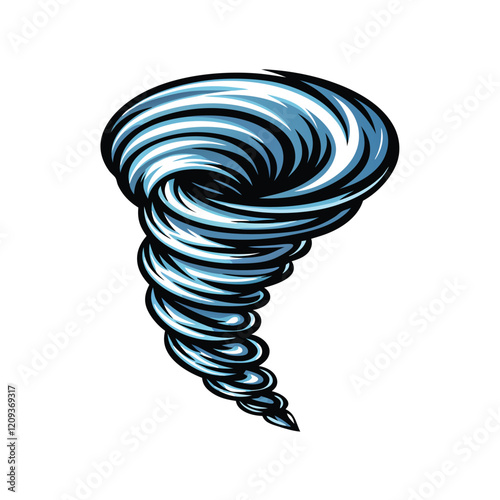 Generate a vibrant gradient spiral that resembles a cyclone, featuring a swirling pattern with a smooth transition of colors.