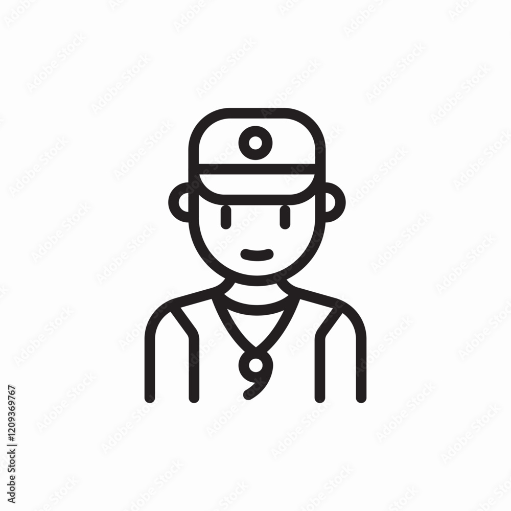 swimming coach trainer sport icon vector sign swimming coach trainer sport icon vector sign
