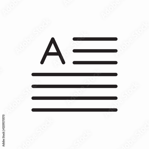 text document format alignment icon vector sign