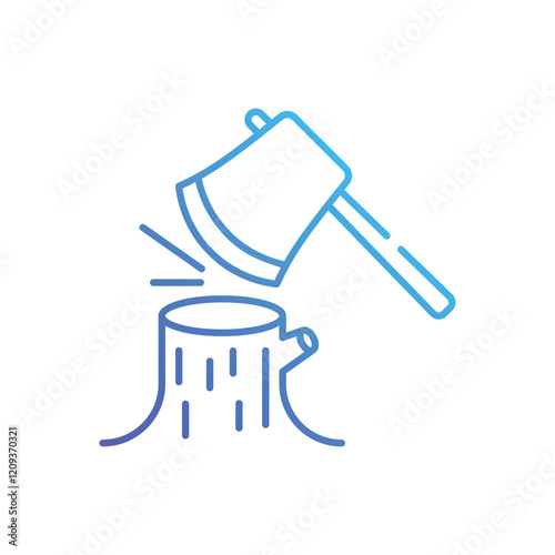 Deforestation vector icon