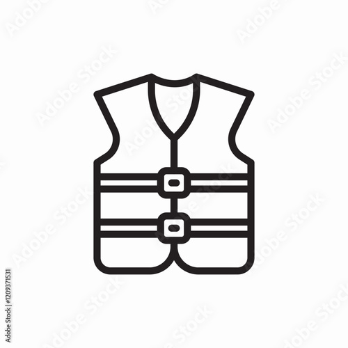 safety vest swimming protection icon vector sign