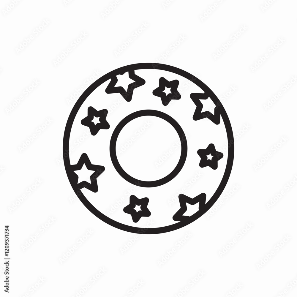 inflatable ring pool summer icon vector sign inflatable ring pool summer icon vector sign