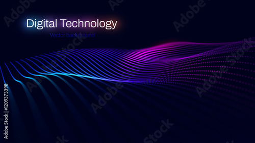 Cyber Big Data Flow Particles Bokeh. Digital Neural Network. Concept of AI Artificial Intelligence Technology Machine Deep Learning. Digital Communication. Science Technology Presentation Vector.