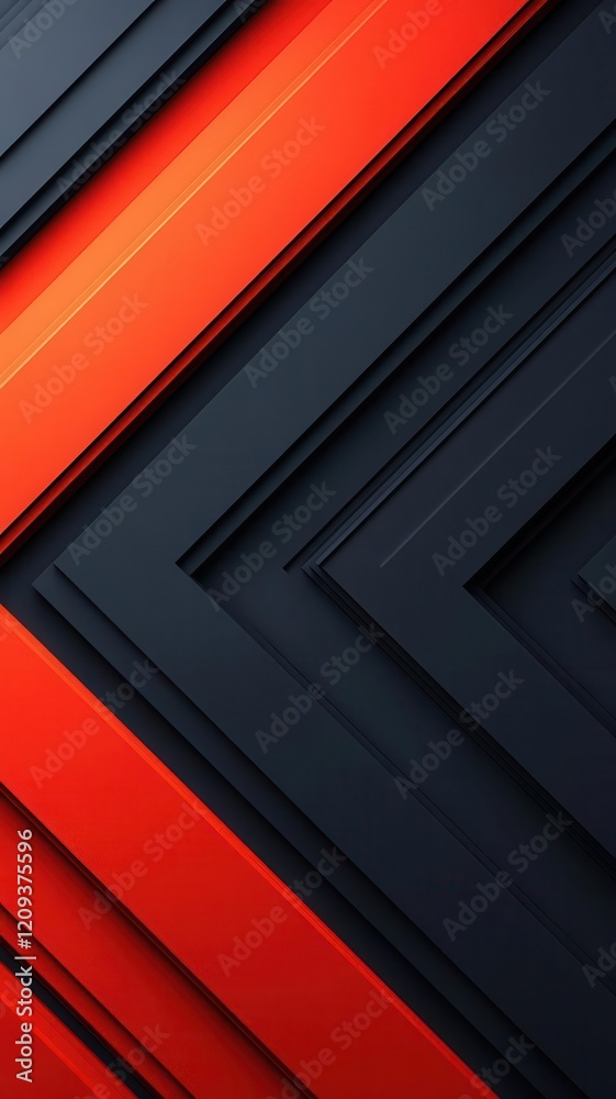 Obraz premium Arrow pattern flat design front view navigation theme 3D render split-complementary color scheme