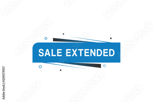 Sale extended banner template web element or announcement. vector illustration design flat style.