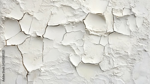 Wallpaper Mural Abstract pattern of cracked white plaster, textured and intricate, simple and natural, artistic and minimalistic, soft and earthy. Torontodigital.ca