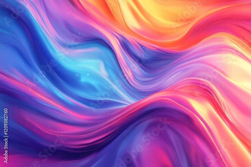 Wallpaper Mural Abstract Wavy Pattern in Vibrant Colors Torontodigital.ca