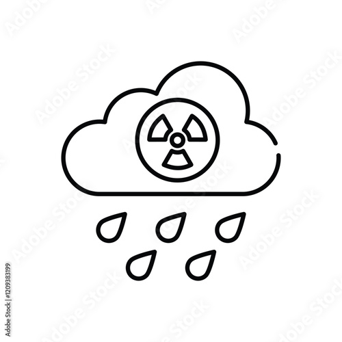 Acid rain vector icon