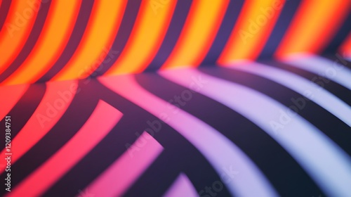 Wallpaper Mural Abstract Light Waves with Colorful Gradient in a Smooth Design Torontodigital.ca