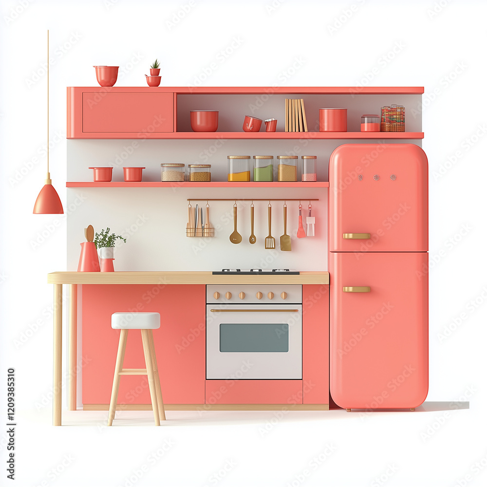 A modern and stylishly designed kitchen that emphasizes cleanliness, brightness, and orderliness A modern and stylishly designed kitchen that emphasizes cleanliness, brightness, and orderliness
