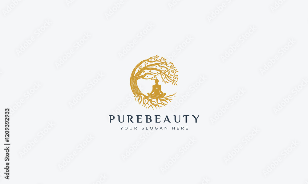 Fototapeta premium Fashion and beauty logo design vector template