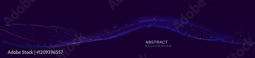 Cyber Big Data Flow Particles Bokeh. Digital Neural Network. Concept of AI Artificial Intelligence Technology Machine Deep Learning. Digital Communication. Science Technology Presentation Vector.