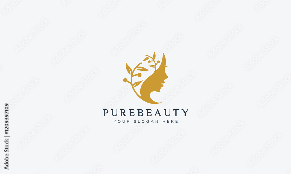Obraz premium Fashion and beauty logo design vector template