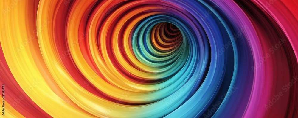 Obraz premium A swirling vortex of colors and shapes.