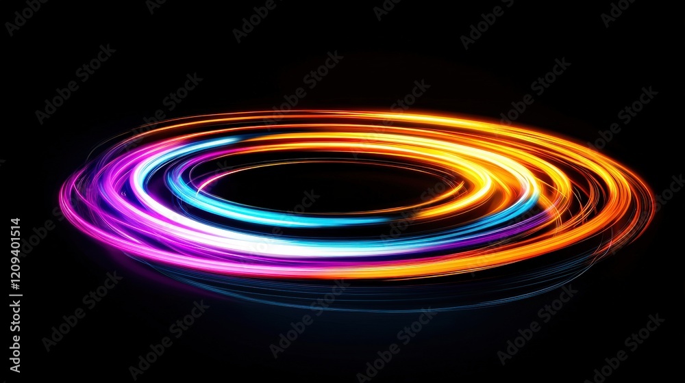 Vortex formed by blending red, orange, and blue paint, abstract image Vortex formed by blending red, orange, and blue paint, abstract image