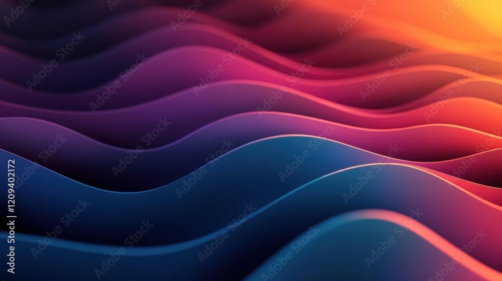 Fototapeta premium Abstract Wavy Background in Vibrant Colors