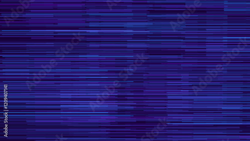 Abstract Glitch Horizontal Lines Background. Unique Design Abstract Digital Noise Glitch Error Video Damage Texture. Aesthetics of Vaporwave or Cyberpunk Style. Vector Illustration.