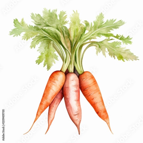 Watercolor Carrot Grouping photo