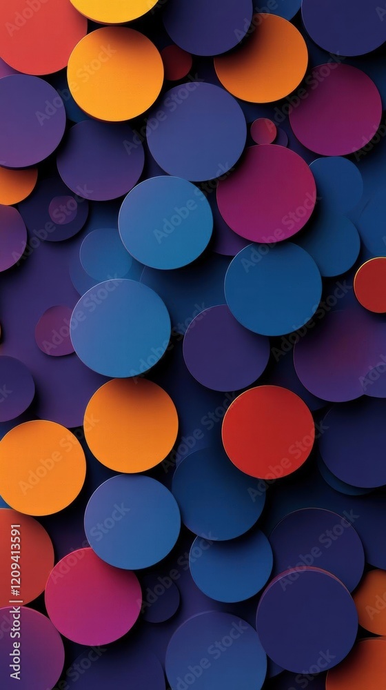 Abstract Colorful Circles Pattern: A Playful and Modern Design