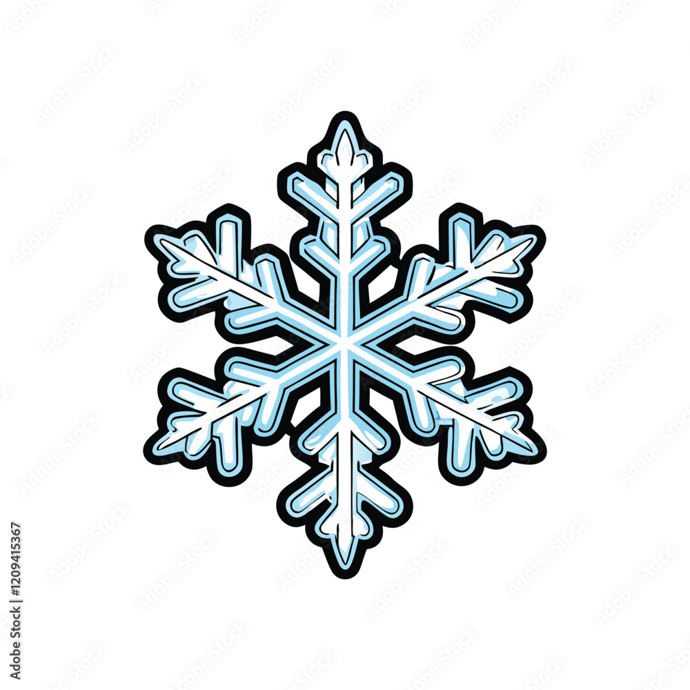Design an elegant snowflake logo in soft blue and white for a company specializing in winter-themed products. Design an elegant snowflake logo in soft blue and white for a company specializing in winter-themed products.