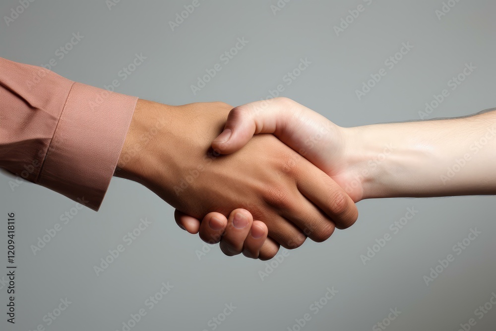 Business people shaking hands, creating a strong partnership based on trust and mutual respect Business people shaking hands, creating a strong partnership based on trust and mutual respect