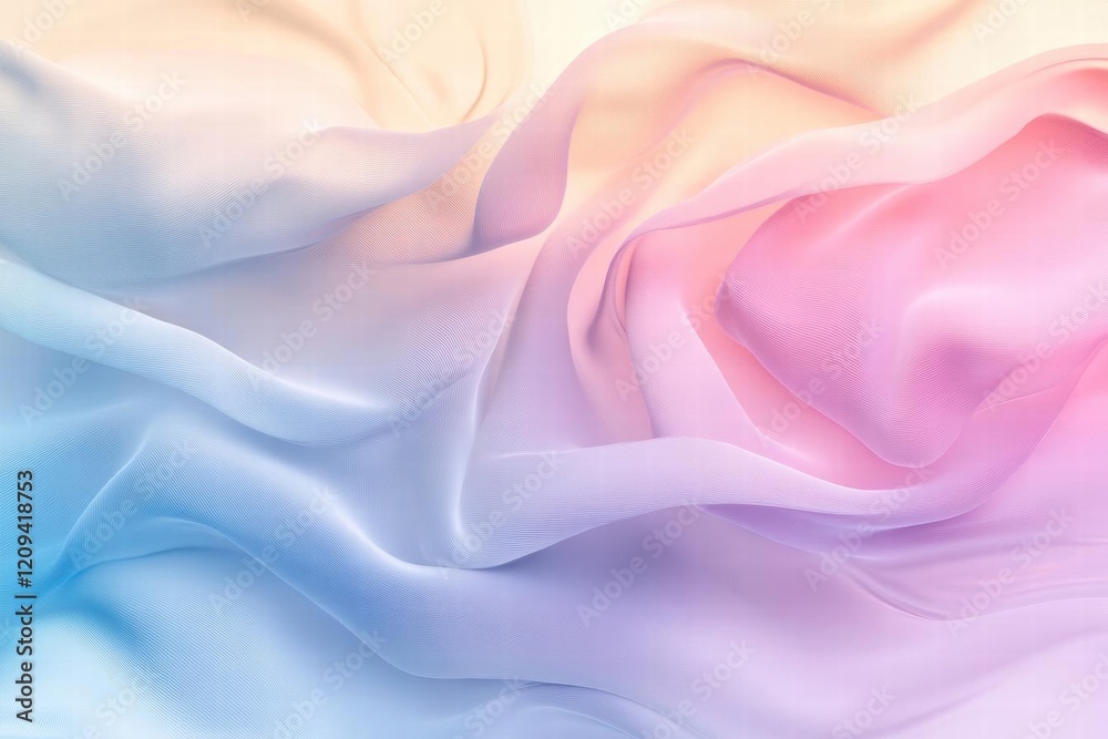 Obraz premium Abstract Pastel Fabric Swirls: A Dreamy and Textured Background
