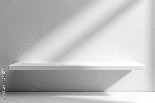 Wallpaper Mural 3D realistic white dumpbin shelf for branding items, modern design. Generative Ai. Torontodigital.ca