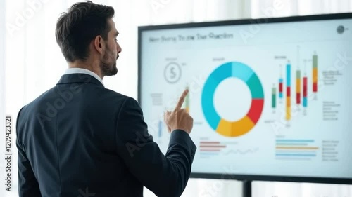 professional business person working on a screen