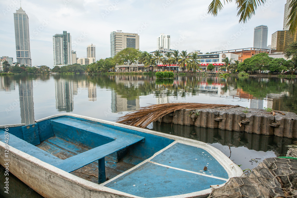 Obraz premium Photo with a beautiful landscape of the city of Colombo, the capital of the island of Sri Lanka