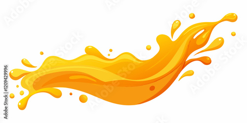 Delicious melted cheese splash cut out. Dynamic Yellow Liquid Splash: Vibrant Orange Juice in High-Speed Photography with Glossy Texture.
