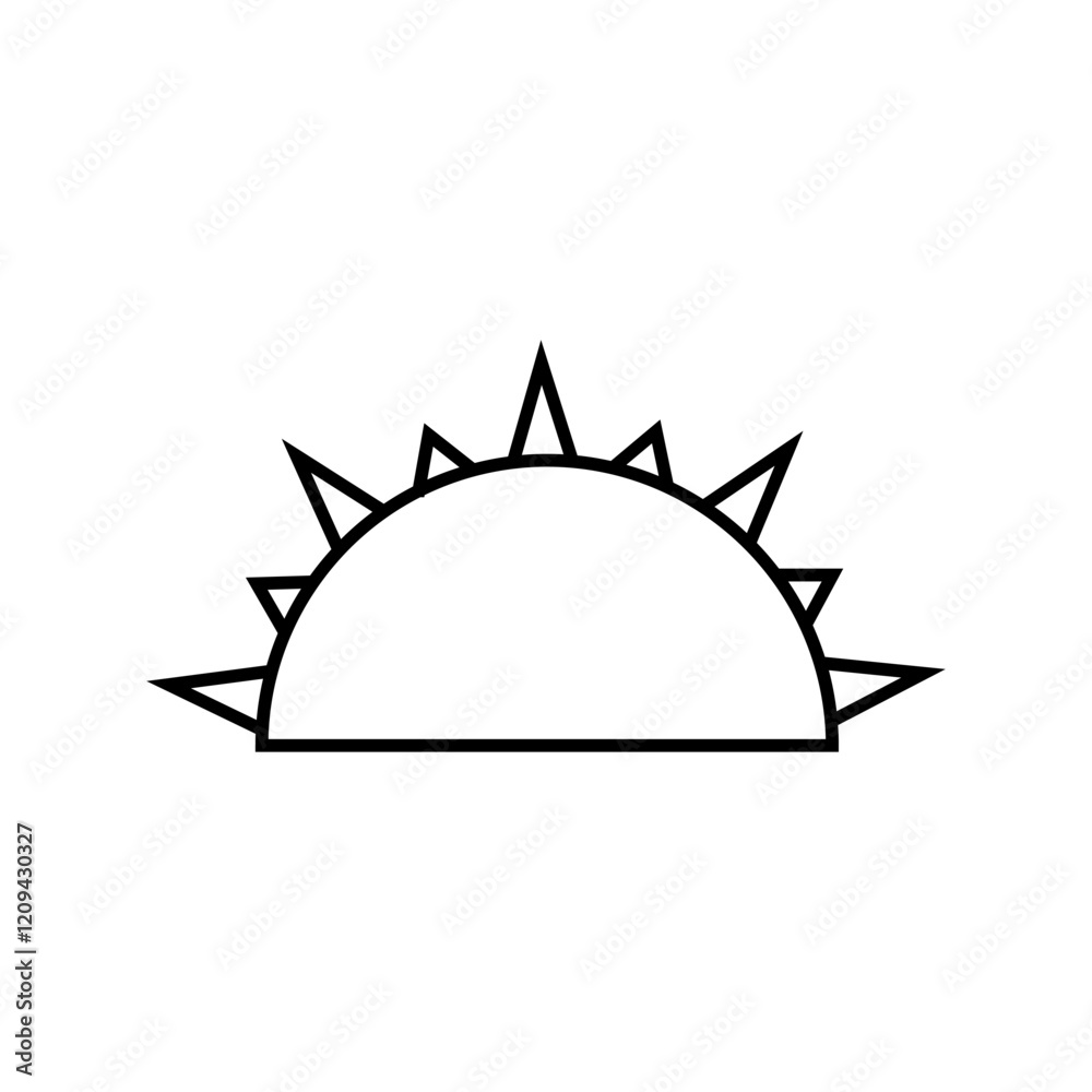 Sunset icon vector. Sunrise illustration sign. Sun symbol or logo. Sunset icon vector. Sunrise illustration sign. Sun symbol or logo.