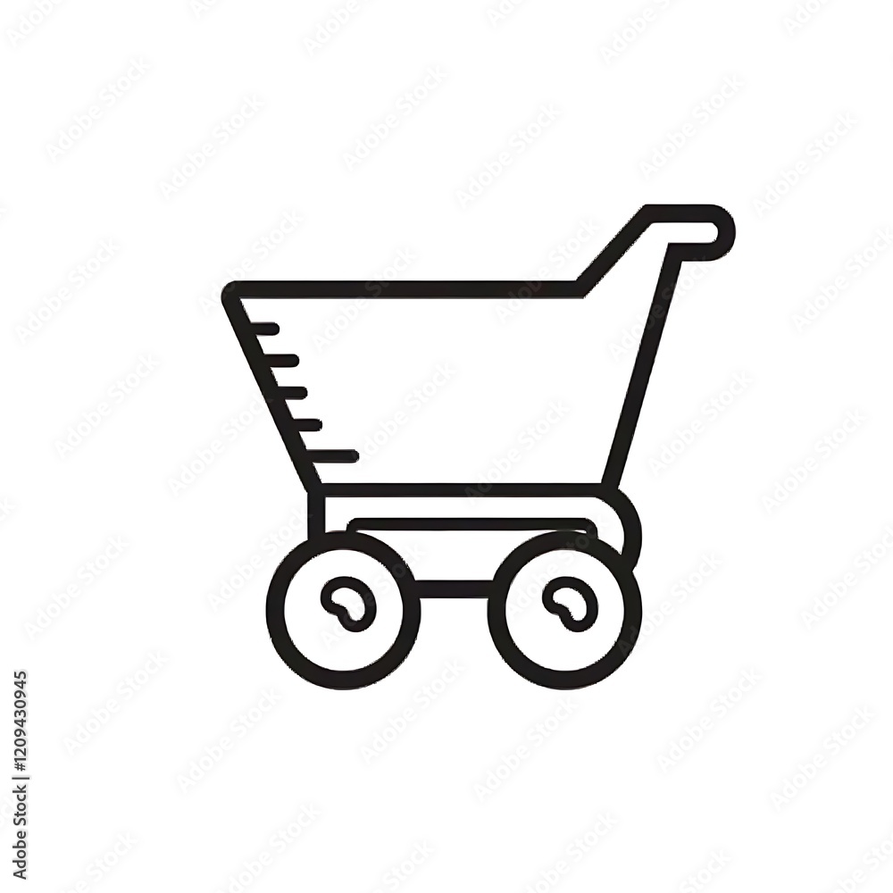 Shopping Cart Icon Design Simple Line Art Shopping Cart Icon Design Simple Line Art