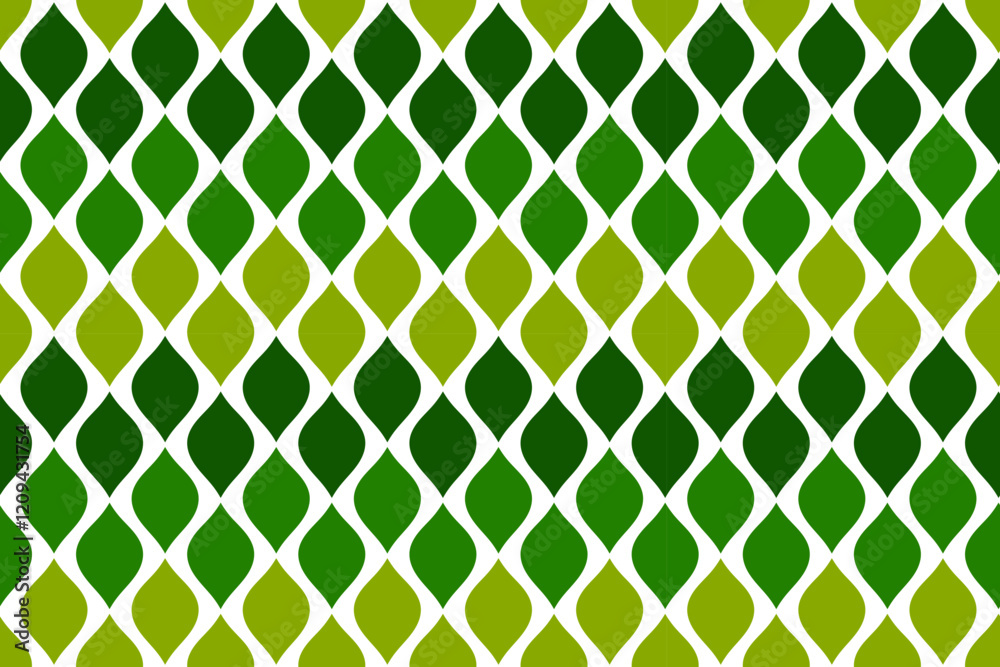 Fototapeta premium Green leaves seamless pattern. Vector illustration.
