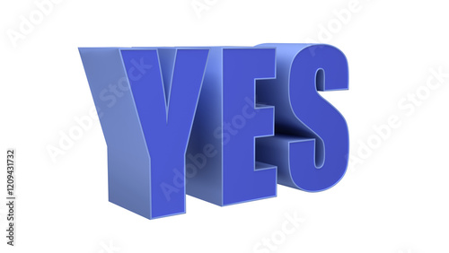 Yes 3d text