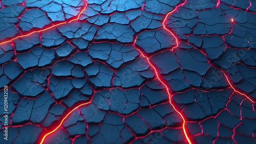 Cracked Surface Abstract Texture Featuring Natural Lines and Rough Details