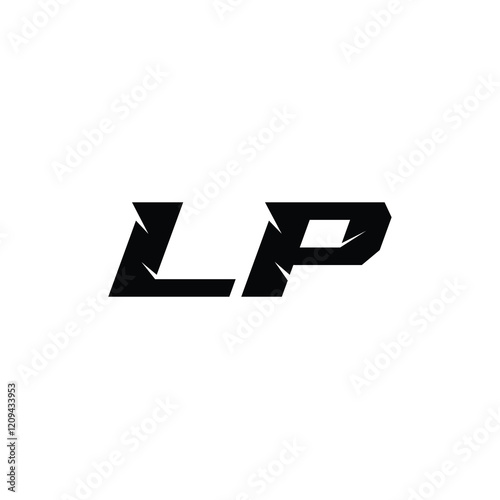 LP monogram logo design letter text name symbol monochrome logotype alphabet character simple logo