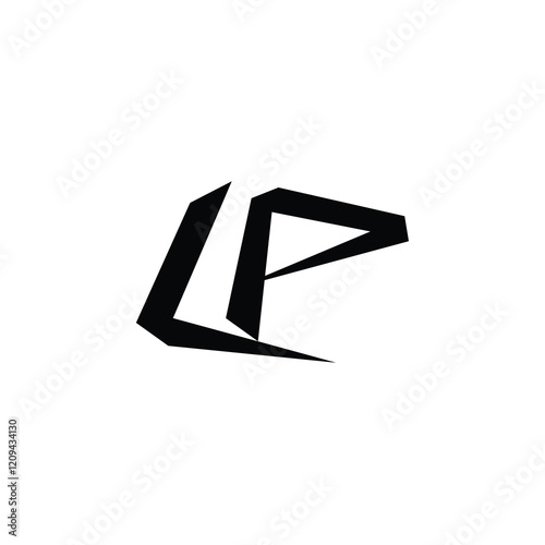 LP monogram logo design letter text name symbol monochrome logotype alphabet character simple logo