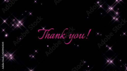 Wallpaper Mural Animated words thank you, pink letters, screensaver Torontodigital.ca