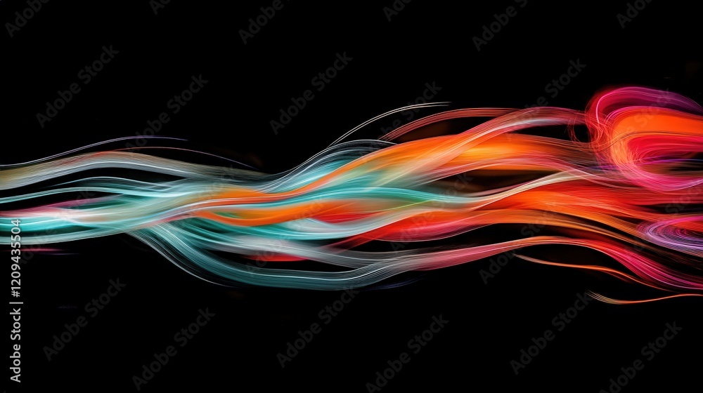 Orange and blue smoke form a straight line Orange and blue smoke form a straight line