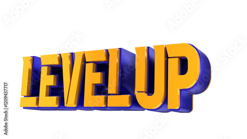 level up 3d typography