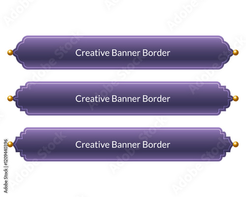 luxury purple arch arabic islamic text box title frame border set with ornamental illustration for invitation card template